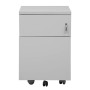 Wolfstahl Rollcontainer Stahl 2 Auszüge abschliessbar 40 x 60 x 62 cm