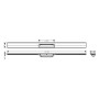 hansgrohe RainDrain Flex Fertigset Duschrinne 120 cm, kürzbar zur Wandmontage