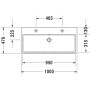 Duravit Vero Air Waschtisch geschliffen mit 2 x 1 Hahnloch 100 x 47 cm, mit Überlauf