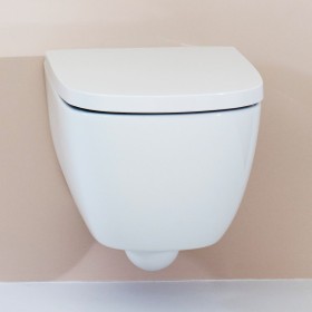 Collection de WC suspendu Palomba LAUFEN sans bride avec abattant de WC