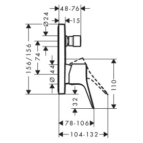 hansgrohe Vivenis Einhebel-Wannenarmatur Unterputz mit Sicherungskombination