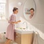 hansgrohe Rebris S Einhebel-Waschtischarmatur 210 mit Schwenkauslauf und Zugstangen-Ablaufgarnitur