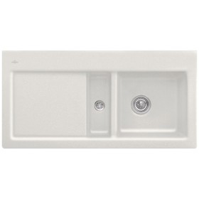 Villeroy & Boch Subway 60 Einbauspüle, Ablaufgarnitur mit Handbetätigung, Becken rechts