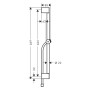 hansgrohe Unica Pulsify Brausestange 65 cm mit Halter und Brauseschlauch