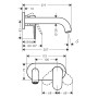 hansgrohe Vernis Blend Waschtischarmatur Unterputz, Auslauf 20,5 cm