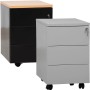 Wolfstahl Rollcontainer Stahl 3 Auszüge abschliessbar 40 x 60 x 62 cm