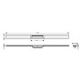 hansgrohe RainDrain Flex Fertigset Duschrinne 120 cm, kürzbar