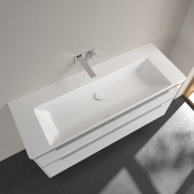 Villeroy & Boch Subway 3.0 Schrankwaschtisch 130 cm, ohne Hahnloch, ohne Überlauf