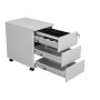 Wolfstahl Rollcontainer Stahl 3 Auszüge abschliessbar 40 x 60 x 62 cm