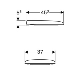 Abattant de WC Geberit Renova avec couvercle amovible et frein de chute