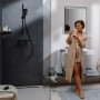 hansgrohe Pulsify Select S Brausesystem 105 3 Strahlarten Relaxation wassersparend, mit Ecostat Element und Duschstange 65 cm