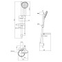 Villeroy & Boch Universal Showers Duschgarnitur mit drei Funktionen für Wandmontage