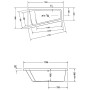 Duravit Paiova Eck-Badewanne 170 x 100 cm Ecke links