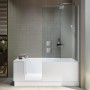 Duravit Shower & Bath Dusch-Badewanne für Nische, Glas rechts 170 x 75 cm