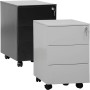 Wolfstahl Rollcontainer Stahl 3 Auszüge abschliessbar 40 x 60 x 61 cm