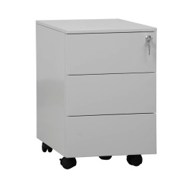 Chariot roulant en acier Wolfstahl 3 tiroirs verrouillables 40 x 60 x 61 cm