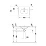 Duravit Viu Einbauwaschtisch 60 cm mit 1 Hahnloch, mit Überlauf