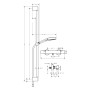 hansgrohe Pulsify Select S Brausesystem 105 3 Strahlarten Relaxation wassersparend, mit Ecostat Fine und Duschstange 90 cm