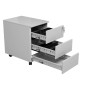 Wolfstahl Rollcontainer Stahl 3 Auszüge abschliessbar 40 x 60 x 61 cm