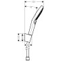 hansgrohe Raindance Select S Brausehalterset 120 3jet P mit Brauseschlauch 125 cm