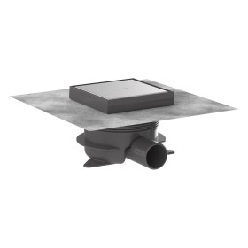 hansgrohe RainDrain Spot Plus Komplettset Punktablauf 150/150 mit höhenverstellbarem Rahmen und rückseitig befliesbar