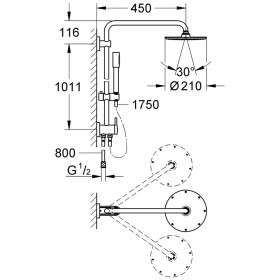 Sistema doccia GROHE Rainshower con commutazione