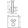 hansgrohe ShowerSelect Glas Thermostat Unterputz für 2 Verbraucher