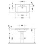Duravit Starck 3 Möbel-Waschtisch 85 cm mit 1 Hahnloch