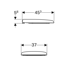 Siège de toilette Geberit Renova avec abattant amovible