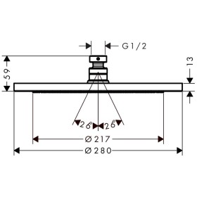hansgrohe Croma Kopfbrause 280 1jet
