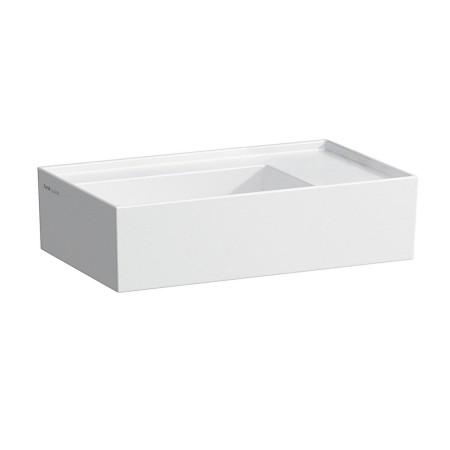LAUFEN Kartell Handwaschbecken 46 x 28 cm ohne Hahnlochbohrung, Armaturenbank rechts