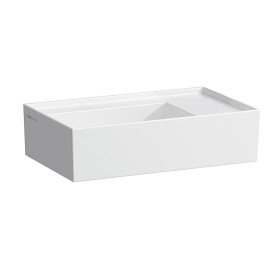 LAUFEN Kartell Handwaschbecken 46 x 28 cm ohne Hahnlochbohrung, Armaturenbank rechts