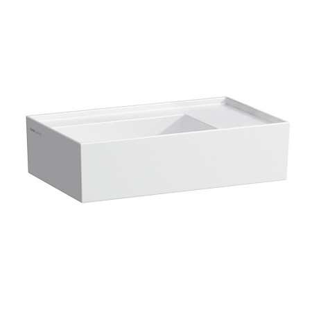 LAUFEN Kartell Handwaschbecken 46 x 28 cm ohne Hahnlochbohrung, Armaturenbank rechts