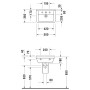 Duravit Starck 3 Waschtisch 50 cm mit 1 Hahnloch