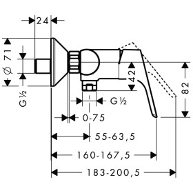 hansgrohe Focus Einhebel-Brausenmischer Aufputz