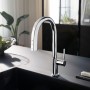 hansgrohe Aqittura M91 Filtersystem 210, Ausziehauslauf, 1jet, sBox, Starter Set, SodaSystem