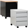 Wolfstahl Rollcontainer Stahl 3 Auszüge abschliessbar 46 x 79 x 62 cm