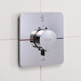 hansgrohe ShowerSelect Comfort Q Thermostat UP für 2 Verbraucher mit integrierter Sicherungskombination