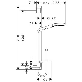 hansgrohe Raindance Select E 120 Ecosmart / Unica'S Puro Set 65 cm