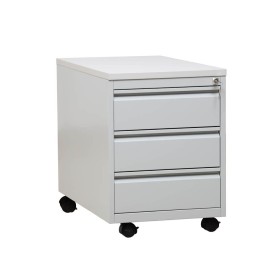 Chariot roulant en acier Wolfstahl 3 tiroirs verrouillables 46 x 79 x 62 cm