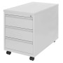 Wolfstahl Rollcontainer Stahl 3 Auszüge abschliessbar 46 x 79 x 62 cm