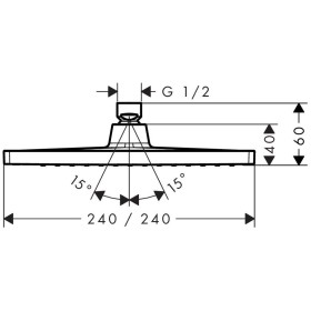 hansgrohe Crometta E Kopfbrause 240 1jet