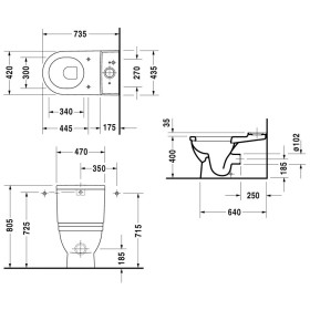 Duravit Starck 3 Combinaison WC sur pied Big Toilette