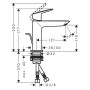 hansgrohe Logis Einhebel-Waschtischarmatur 110 Fine CoolStart mit Zugstangen-Ablaufgarnitur