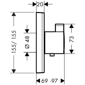 hansgrohe ShowerSelect Thermostat Highflow Unterputz