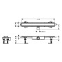 hansgrohe RainDrain Compact Komplettset Duschrinne 60 cm für flache Installation