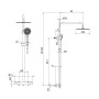 Villeroy & Boch Verve Showers Duschsystem mit drei Funktionen für Wandmontage