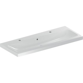 Geberit iCon Light Waschtisch 120 cm mit 2 Hahnlöchern und Überlauf