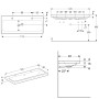 Geberit iCon Light Waschtisch 120 cm mit 2 Hahnlöchern und Überlauf