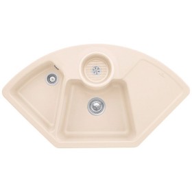 Villeroy & Boch Solo Eck-Einbauspüle, Ablaufgarnitur mit Handbetätigung